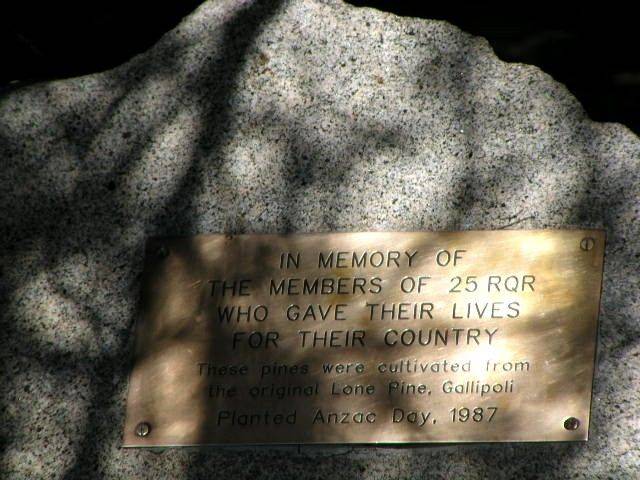 25 RQR Lone Pine Plaque : 2009 25 RQR Lone Pine Plaque : 2009