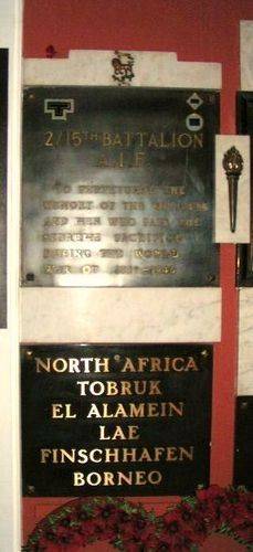 2 15th Battalion Plaques