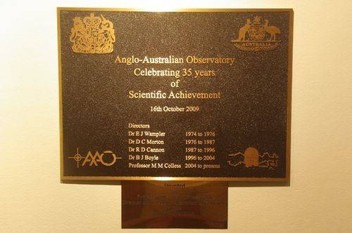 35 Years Plaque : July 2014 35 Years Plaque : July 2014