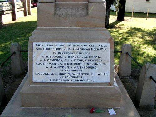 Allora Boer War Inscription 3 Allora Boer War Inscription 3