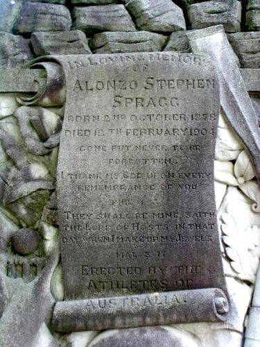 Alonzo Spragg Inscription