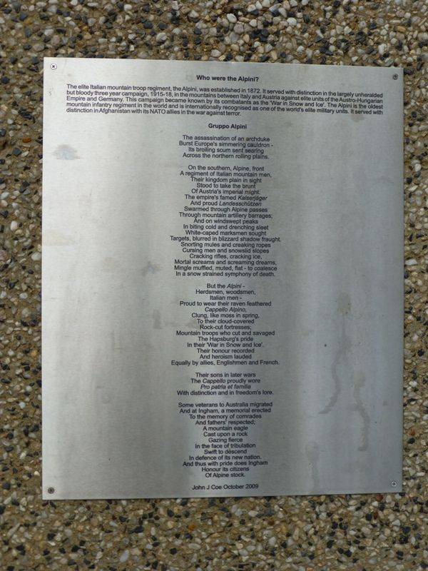 Alpini Plaque 2 : 19-October-2014