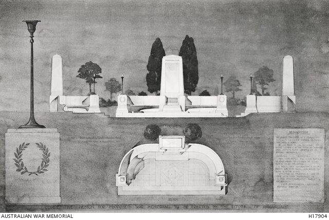 1920s : Design drawing (Australian War Memorial H17904) 1920s : Design drawing (Australian War Memorial H17904)