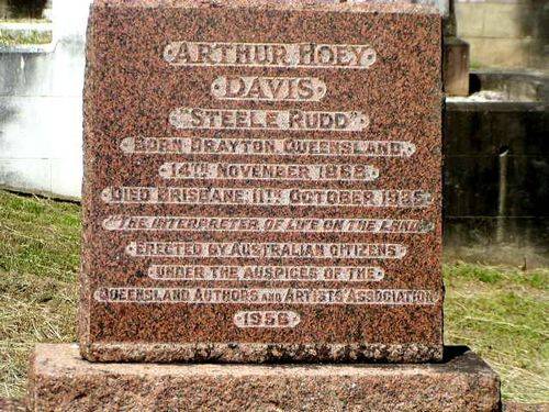 Arthur Hoey Davis Inscription