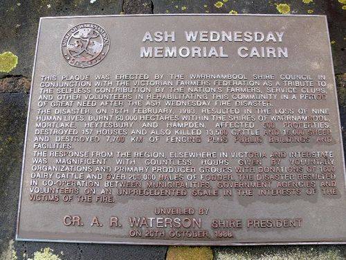 Ash Wednesday Memorial Cairn : 25-August-2011