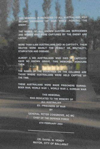 Australian Ex Prisoner of War Memorial / April 2013/ Williams