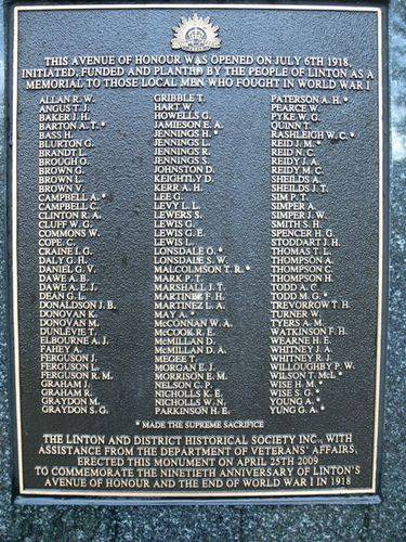 Avenue of Honour : 10-May-2012 Avenue of Honour : 10-May-2012