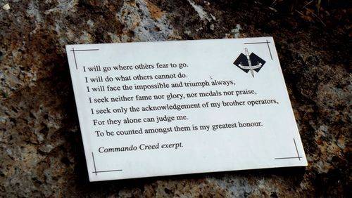 Commando Creed Plaque : 05-07-2013