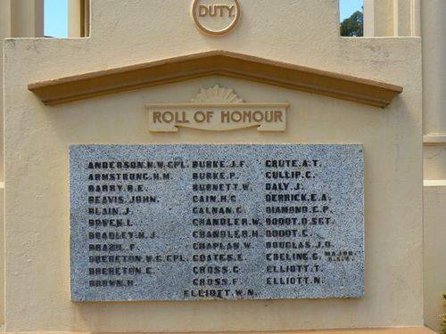 Avoca Soldiers Memorial   Left Side