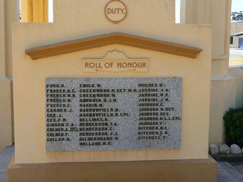 Avoca Soldiers Memorial   Rear