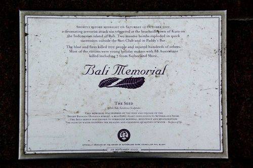 Bali Dedication Plaque