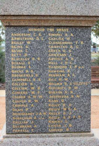 Barmedman War Memorial : 19-July-2011