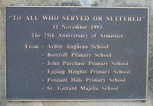 Armistice Plaque : 18-04-2014