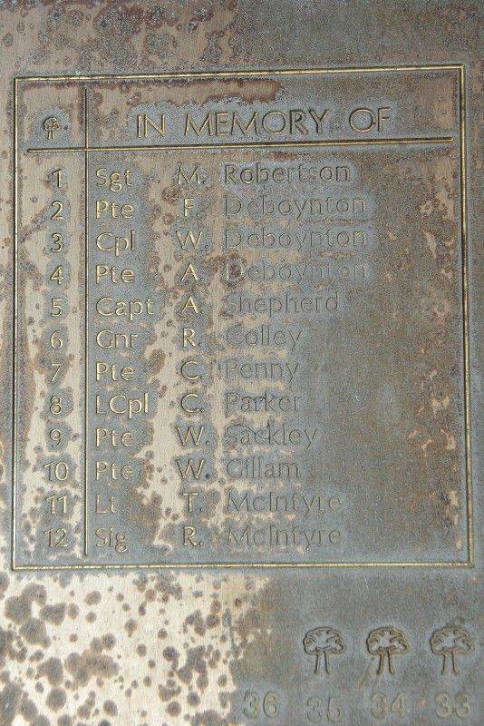Memorial Avenue Plaque : 02-March-2015