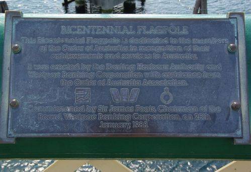 Bicentennial Flagpole Plaque Insc : March 2014