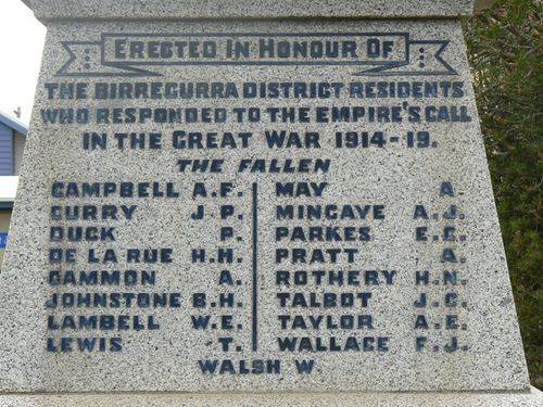 Birregurra War Memorial