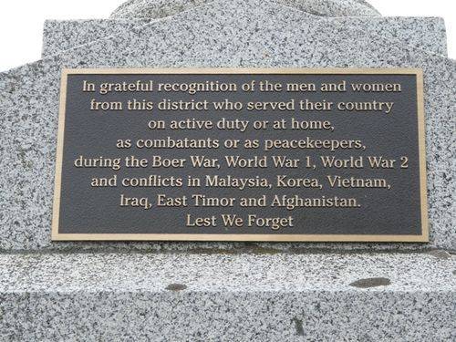 Birregurra War Memorial : 25-April-2012 Birregurra War Memorial : 25-April-2012