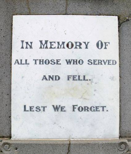 Boer War Memorial : 16-July-2012