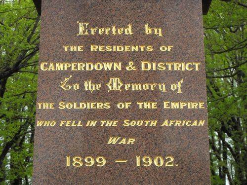 Boer War Memorial Front Inscription /April 2013/ Williams