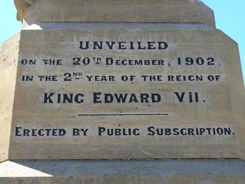 Boer War Memorial Left Side Boer War Memorial Left Side