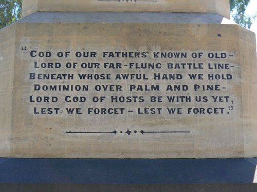 Boer War Memorial Rear Boer War Memorial Rear