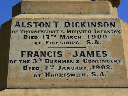 Boer War Memorial Right Side Boer War Memorial Right Side