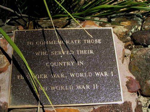 Boer War  WW1 + WW2 Plaque
