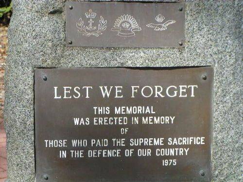 Bongaree War Memorial Inscription Bongaree War Memorial Inscription