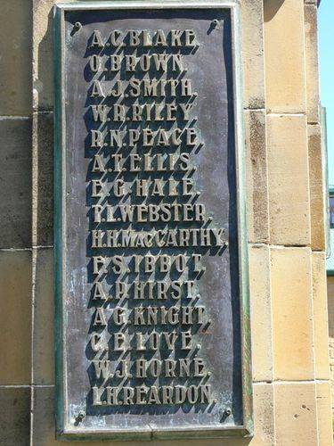 Bothwell War Memorial Left Side Bothwell War Memorial Left Side