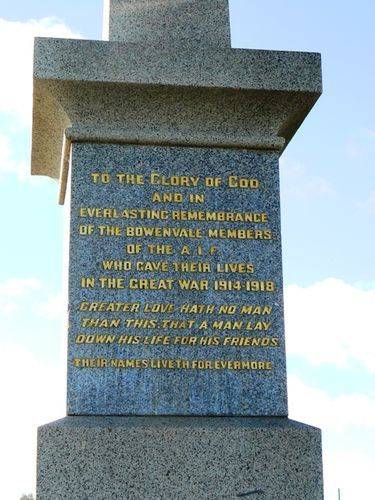 Bowenvale War Memorial : 22-July-2012 Bowenvale War Memorial : 22-July-2012