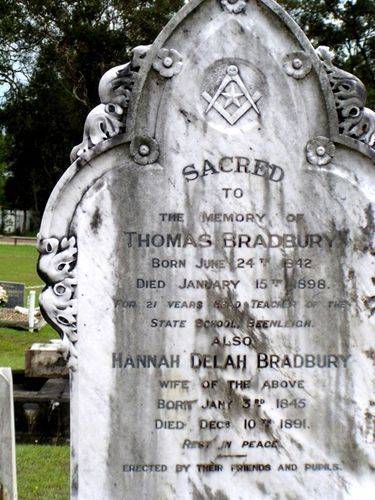 Bradbury Headstone Closeup