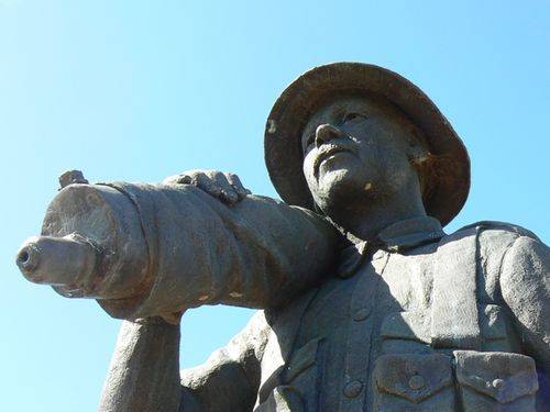 Brandon War Memorial Closeup Brandon War Memorial Closeup