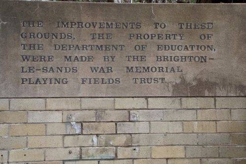 Memorial Playing Fields Inscription / April 2013
