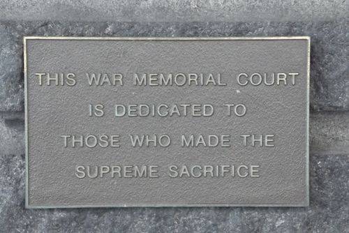 Memorial Court Inscription : Feb 2014