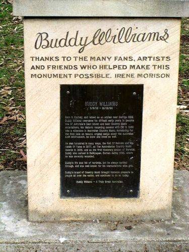 Buddy Williams Inscription