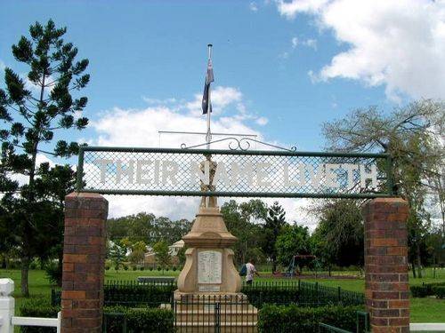 Bundamba War Memorial gate Bundamba War Memorial gate