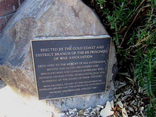 Burleigh Heads War Memorial POW Plaque : 19-06-2013 Burleigh Heads War Memorial POW Plaque : 19-06-2013