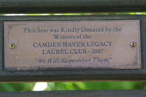 Camden Haven Legacy Laurel Club Plaque : June 2014 Camden Haven Legacy Laurel Club Plaque : June 2014