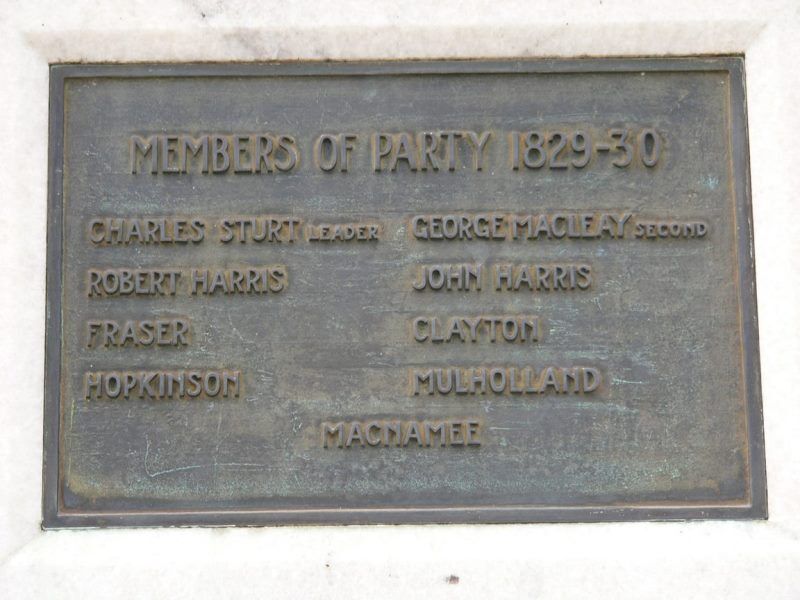 Charles Sturt Inscription