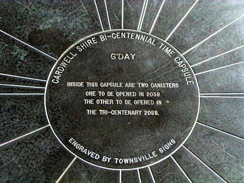 Cardwell Shire Bi Centennial Time Capsule Inscription