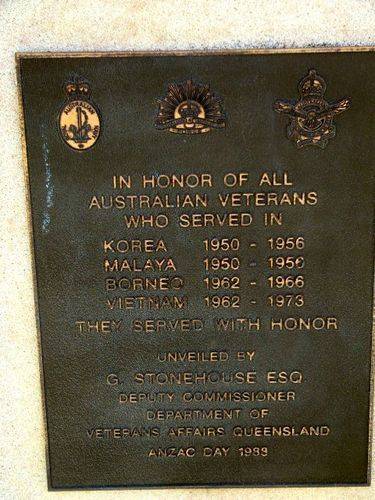 Cardwell War Memorial Inscription Cardwell War Memorial Inscription