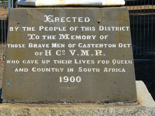 Casterton Boer War Memorial Casterton Boer War Memorial