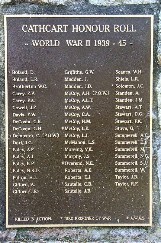 WW2 Honour Roll (Peter Williams): 09-March-2016