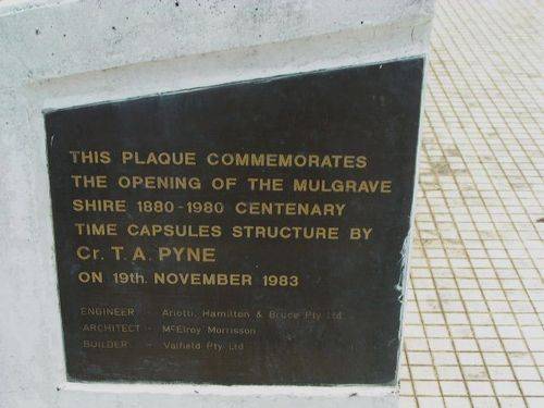 Centenary Time Capsules Plaque 2