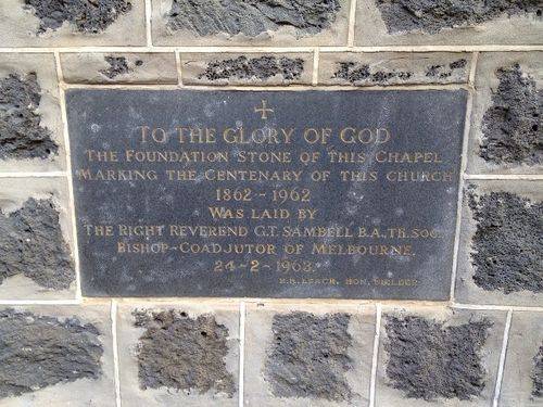 All Saints Centenary Plaque : November 2013 All Saints Centenary Plaque : November 2013
