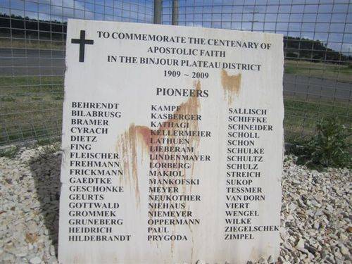 Apostolic Church Plaque : 17-07-2012 Apostolic Church Plaque : 17-07-2012
