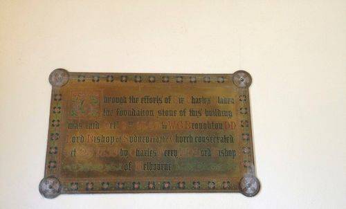 Original Foundation Plaque : November 2013