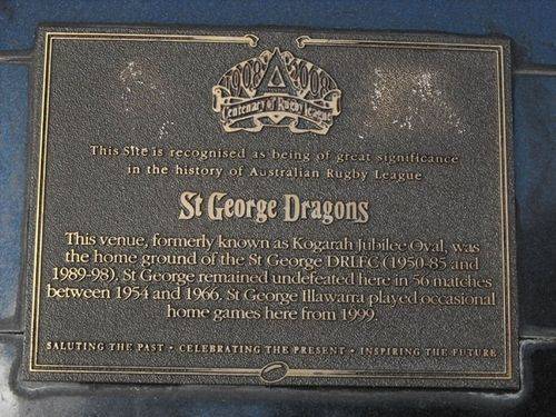 Centenary of Rugby League Plaque