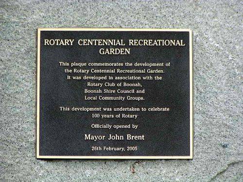 Centennial Garden Plaque