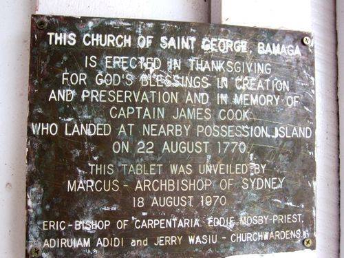 Church of Saint George Cook Plaque : 23-07-2013